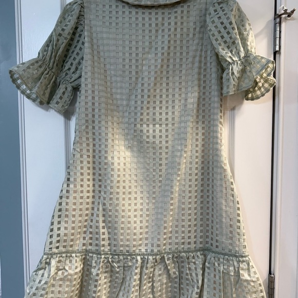 S’Edge Light Green Checkered Dress - Picture 5 of 9